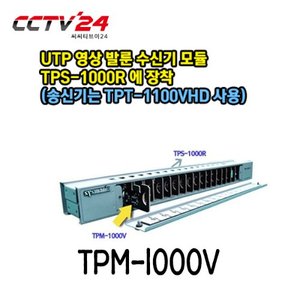 [시스매니아] TPM-1000V UTP 영상 발룬 수신기 모듈, TPS-1000R에 장착하여 사용