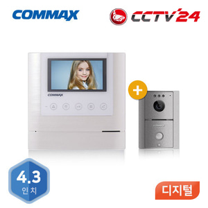 코맥스 비디오폰 (CAV-43MG/DRC-4L) [화이트] [4.3인치/디지털/접점모듈]