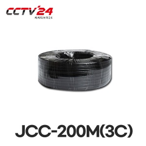 [JWC] HDCCTV케이블 JCC-200M 동축(3C)+전원일체형 케이블200M