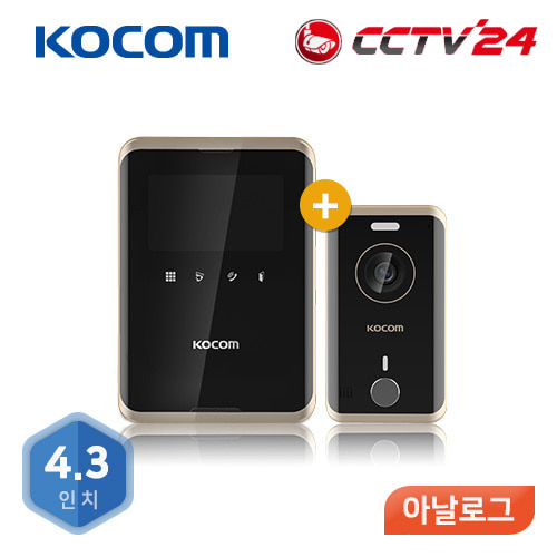 코콤 비디오폰 (KCV-R431E/ KC-R80E) [아날로그/거치형/블랙]