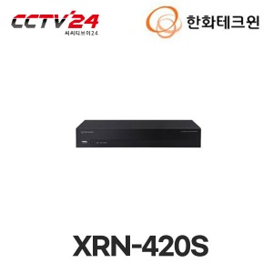 [한화테크윈] XRN-420S(2TB) 네트워크 4채널 POE 내장형 NVR, 최대 8Megapixel 녹화 해상도 지원, 2TB HDD 기본 장착, 최대 6TB HDD 장착 가능, WiseStream + H.265 지원으로 효율적인 저장 공간 사용 가능